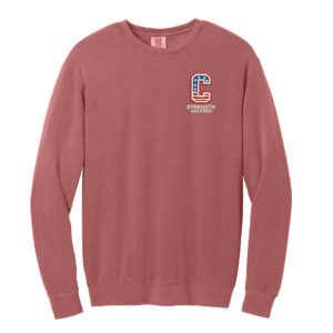 Storm Strength Comfort Colors Lightweight Crewneck Sweatshirt-Crimson