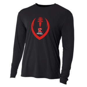 DM East Football Adult Cooling Performance long sleeve Crew Tee-Black