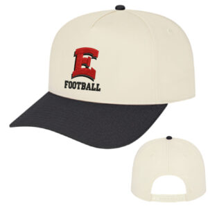 DM East Football Cap America Hometown 5 Panel Cap-Cream Black