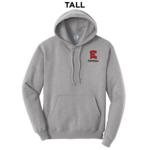 DM East Football Tall Fleece Hooded Sweatshirt-Athletic Heather