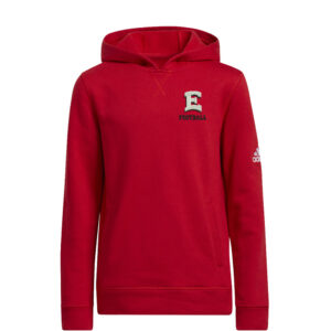 DM East Football Adidas Youth Fleece Hooded Sweatshirt- Power Red (YS)