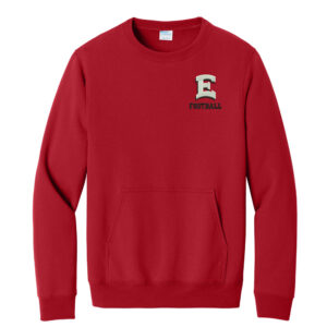 DM East Football Unisex Core Fleece Crewneck Pocket Sweatshirt-Red