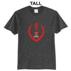 DM East Football Tall Short Sleeve Tee-Dark Heather Grey