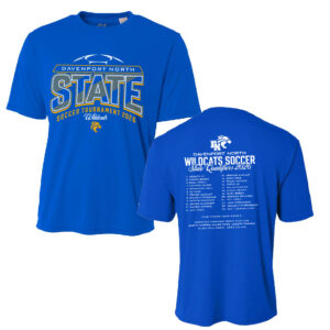 DN State Soccer Adult Cooling Performance Tshirt-Royal