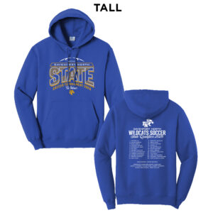 DN State Soccer Tall Fleece Hooded Sweatshirt-Royal