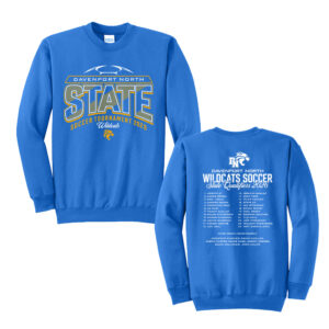 DN State Soccer Unisex Fleece Crewneck Sweatshirt-Royal
