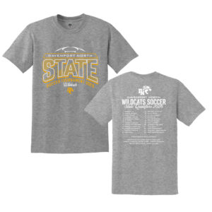 DN State Soccer Unisex Short Sleeve Tee-Graphite Heather