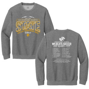 DN State Soccer Unisex Fleece Crewneck Sweatshirt-Graphite Heather