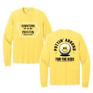 DT Pub PV Golf Outing Unisex Cotton Long Sleeve Tee-Yellow