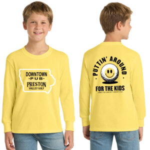 DT Pub PV Golf Outing Youth Cotton Long Sleeve Tee-Yellow