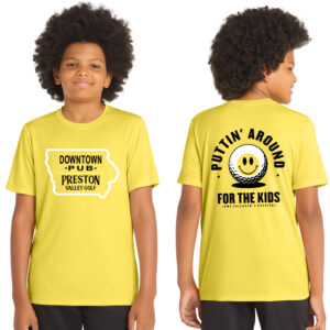 DT Pub PV Golf Outing Sport-Tek YOUTH Posi-UV short Sleeve Tee-Yellow