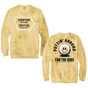DT Pub PV Golf Outing Comfort Colors Unisex Color Blast Crewneck Sweatshirt-Citrine
