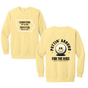 DT Pub PV Golf Outing Comfort Colors Garment-Dyed Fleece Crew Unisex-Butter