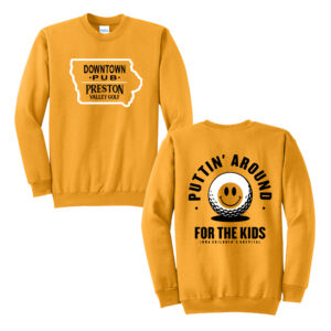 DT Pub PV Golf Outing Unisex Core Fleece Crewneck Sweatshirt-Gold