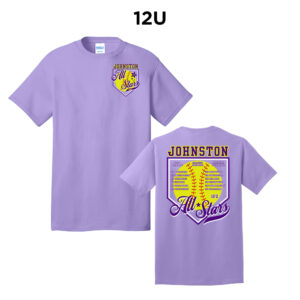 Johnston Unisex Cotton Short Sleeve Tee-Lavender 12U