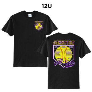 Johnston Unisex Short Sleeve Tee-Black 12U