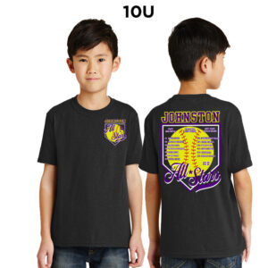 Johnston Youth Short Sleeve Tee-Black 10U