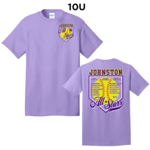 Johnston Unisex Cotton Short Sleeve Tee-Lavender 10U