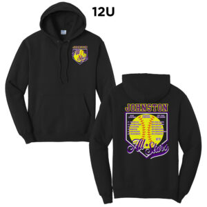Johnston Unisex Fleece Hooded Sweatshirt-Black 12U