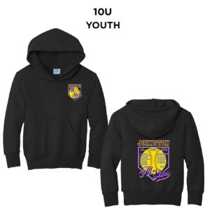 Johnston Youth Fleece Hooded Sweatshirt-Black 10U