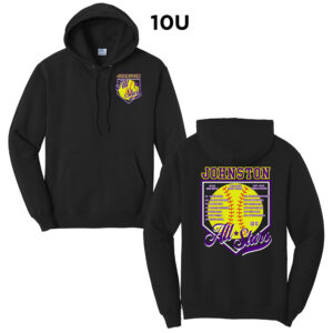 Johnston Unisex Fleece Hooded Sweatshirt-Black 10U