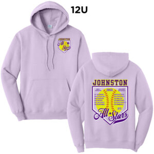 Johnston Unisex Fleece Hooded Sweatshirt-Lavender 12U