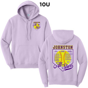 Johnston Unisex Fleece Hooded Sweatshirt-Lavender 10U