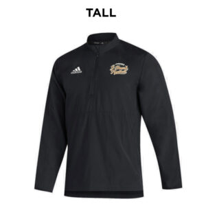 Jesup Football Coach Adidas Sideline woven long  Sleeve 1/4 zip pullover TALL-Black XLT