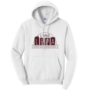 Lyons Business Unisex Fleece Hooded Sweatshirt-White