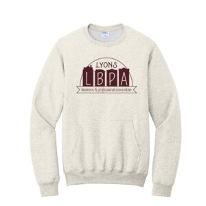 Lyons Business Unisex  Core Fleece Crewneck Pocket Sweatshirt-Oatmeal Heather
