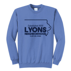 Lyons Business Unisex Fleece Crewneck Sweatshirt-Carolina Blue