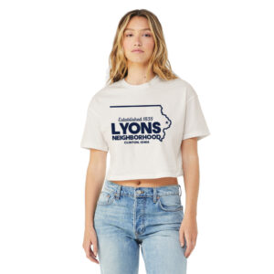 Lyons Business BELLA CANVAS Women’s Jersey Crop Tee-Vintage White