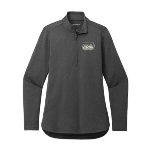 Lyons Business Port Authority Ladies C-FREE Double Knit 1/4-Zip-Grey Steel Heather