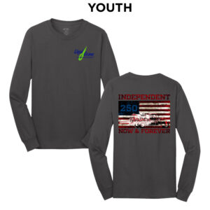 Liqui Grow Youth Cotton Long Sleeve Tee-Charcoal