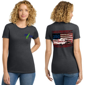 Liqui Grow Next Level Women’s Ultra Premium CVC (60/40) Tee-Charcoal