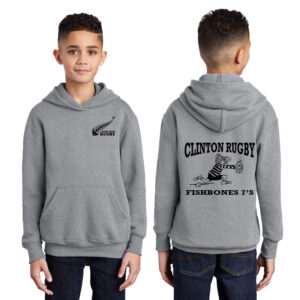 Muddy River Rugby Youth Fleece Hooded Sweatshirt-Athletic Heather