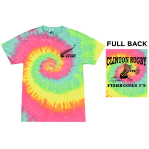 Muddy River Rugby Colortone Multi Color Tie Dyed T shirts Unisex-Minty Rainbow