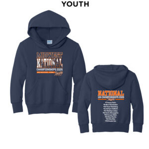 Midwest Sluggers Youth Fleece Hooded Sweatshirt-Navy
