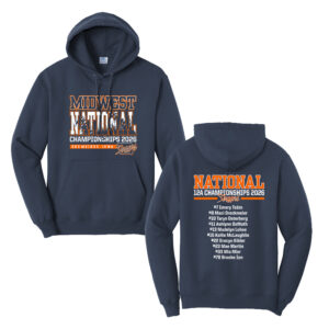 Midwest Sluggers Unisex Fleece Hooded Sweatshirt-Navy