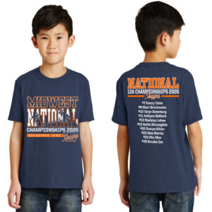 Midwest Sluggers Youth Short Sleeve Tee-navy