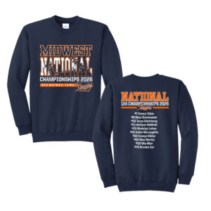 Midwest Sluggers Unisex Fleece Crewneck Sweatshirt-Navy