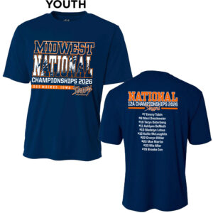 Midwest Sluggers Youth Performance Short Sleeve Tee-Navy