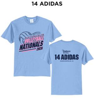 Platform Elite VB Nationals Unisex Short Sleeve Tee-Light Blue 14 ADIDAS