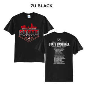 Knights State BB Unisex Short Sleeve Tee-Black 7U BLACK