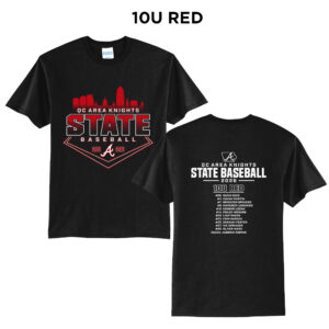 Knights State BB Unisex Short Sleeve Tee-Black 10U RED