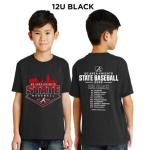 Knights State BB Youth Short Sleeve Tee-Black 12U BLACK