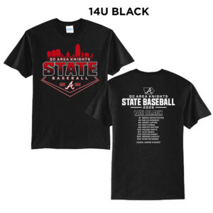 Knights State BB Unisex Short Sleeve Tee-Black 14U BLACK