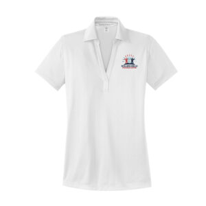 Rolling Hills Port Authority Ladies Performance Fine Jacquard Polo-White