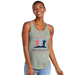 Rolling Hills District Women’s Relaxed Tri Blend Relxed Tank-Heathered Grey