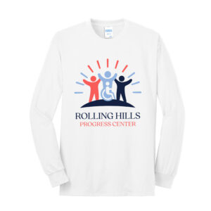 Rolling Hills Unisex Cotton Long Sleeve Tee-White